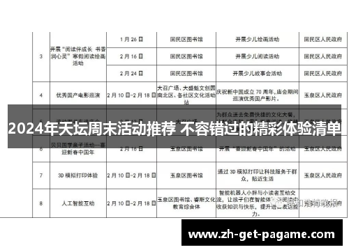 2024年天坛周末活动推荐 不容错过的精彩体验清单